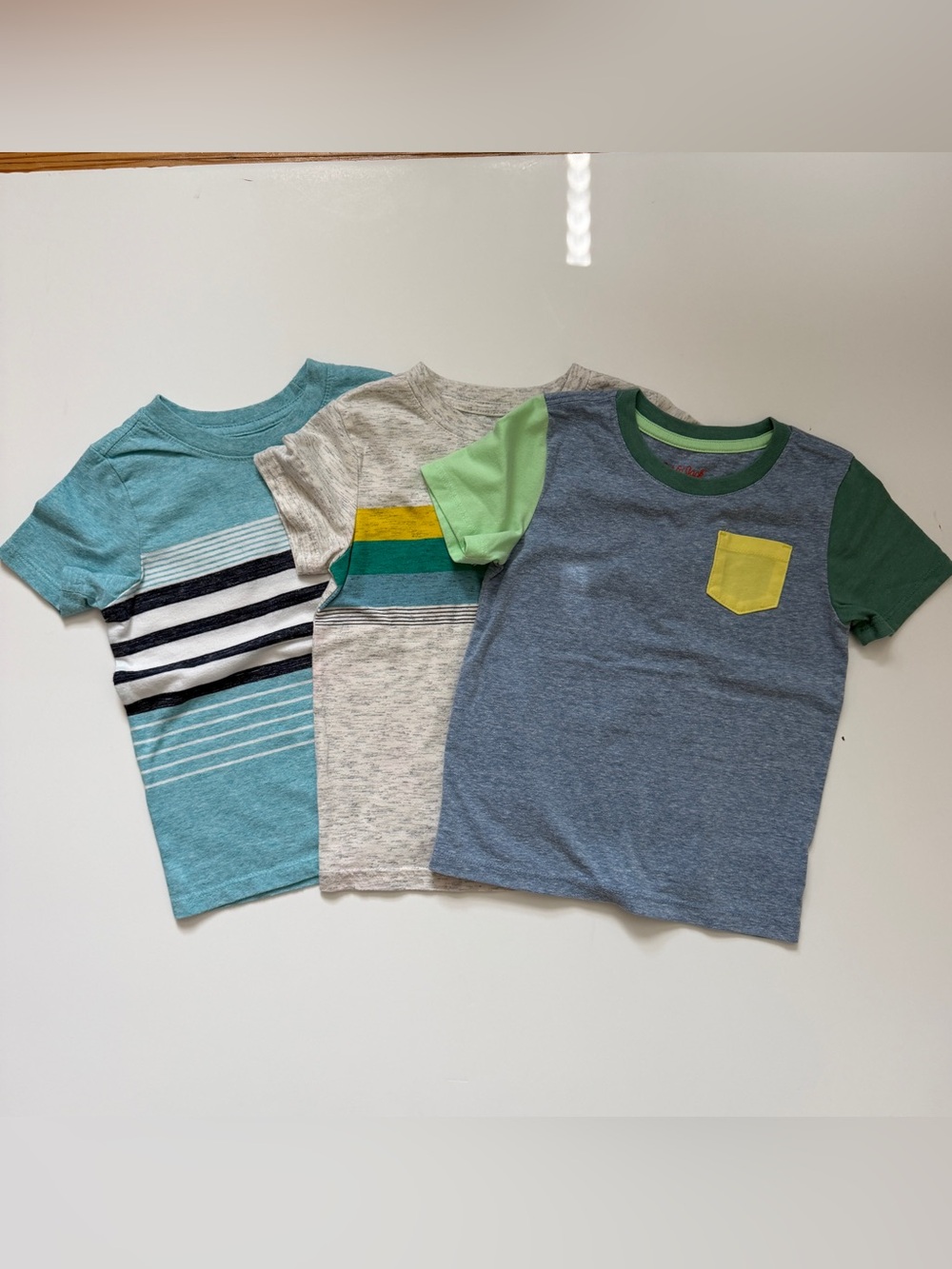 Bundle Cat & Jack Boys T-shirts Size 3T Blue Green Gray